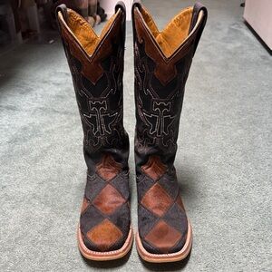 Tin Haul Fuzzy Brown and Black Boots